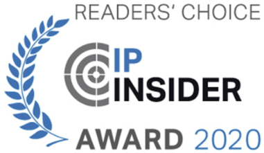 IP Insider Readerâ€™s Choice Award 2020