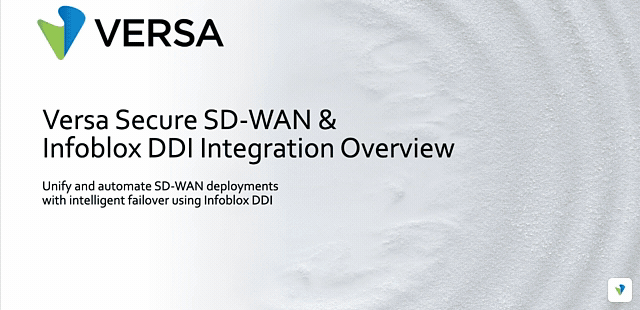 Versa and Infoblox DDI Integration Walkthrough