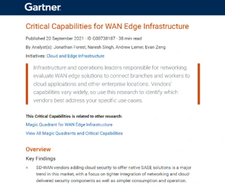 Gartner® Critical Capabilities Report