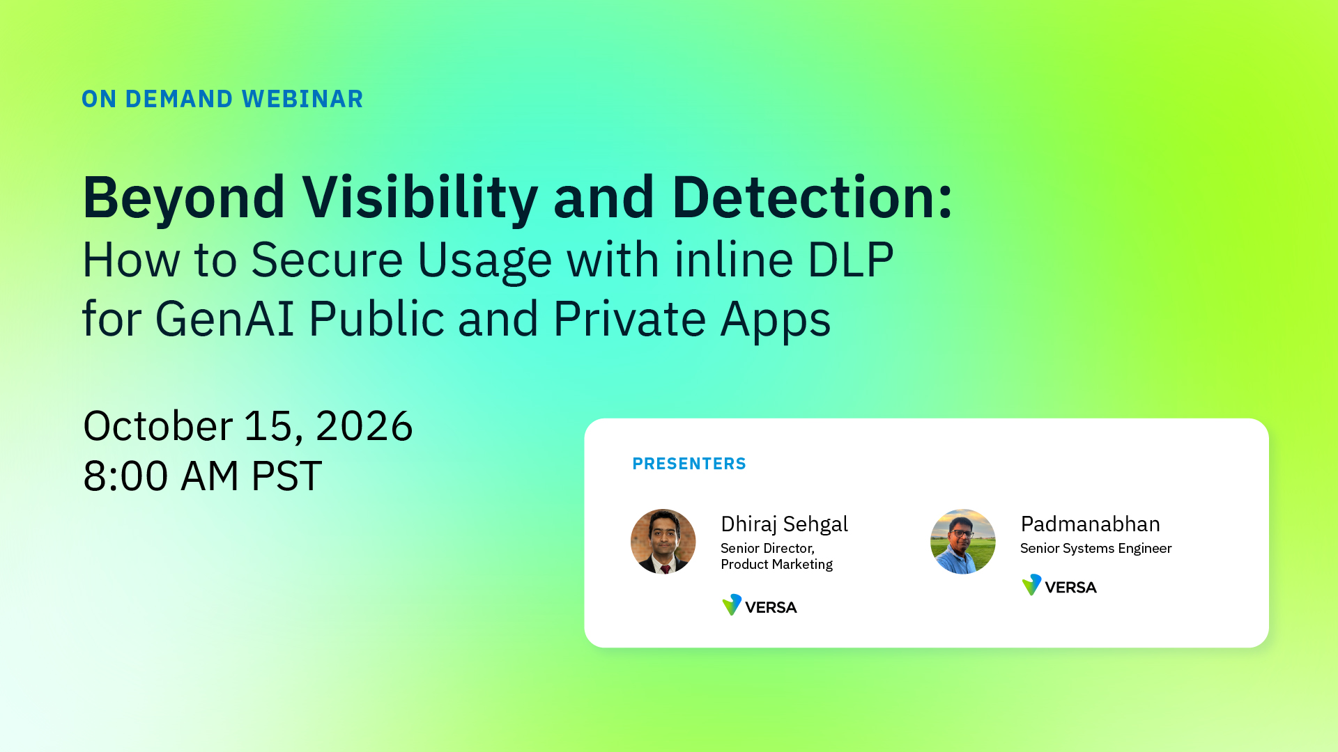 webinar - Beyond Visibility and Detection: How to Secure Usage with inline DLP for GenAI Public and Private Apps